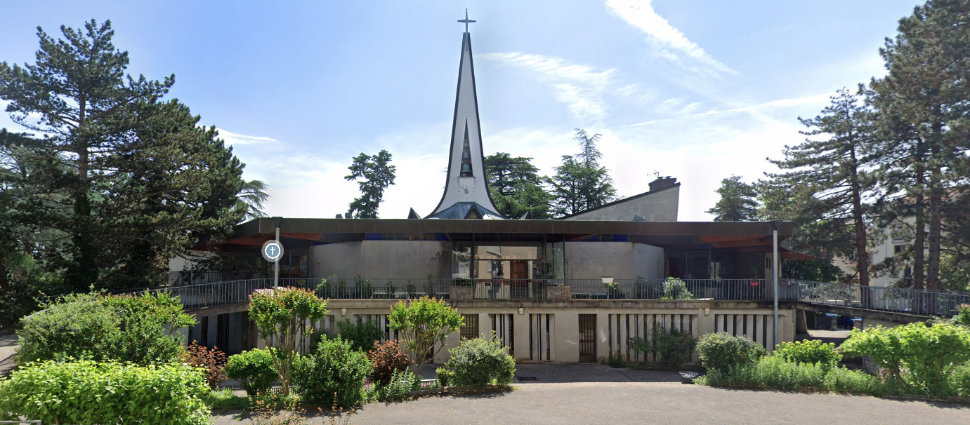 A stylized, artistic map showing the location of the school.